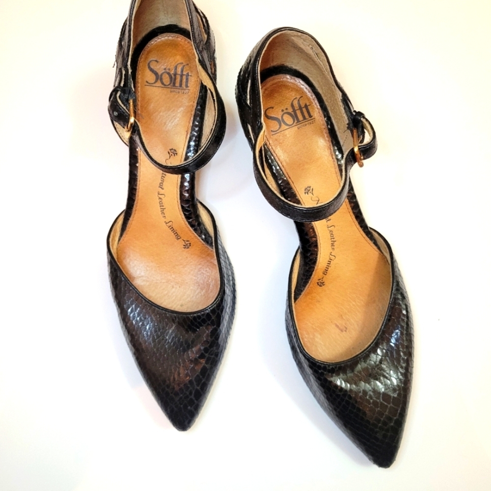 Sofft Women's‎ Black Leather Heels. EUC. Size 8.5